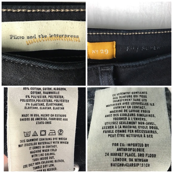 Anthropologie Pilcro Supercript Black Skinny Jeans - Picture 6 of 7